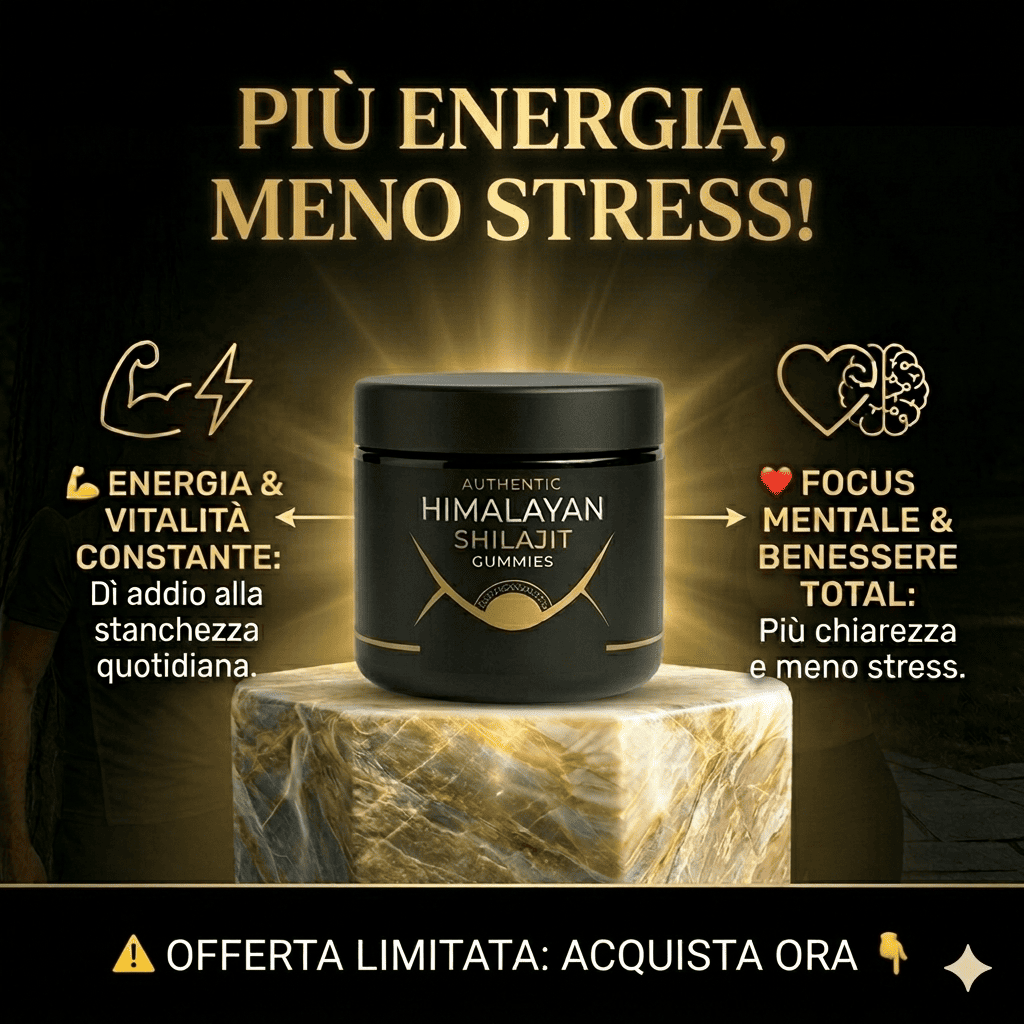 Shilajit Gummies 💎 Integratore Alimentare - Aumenta la tua energia!